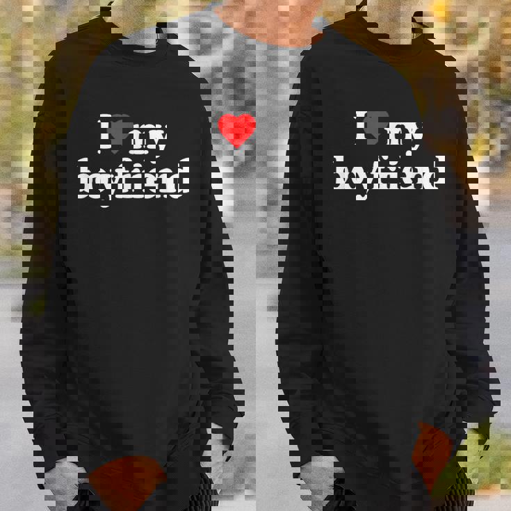 彼氏を愛してる I Love My Boyfriend スウェットシャツ 彼への贈り物