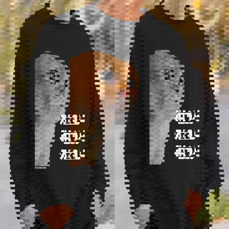 愚かなおしゃべり猫のミームニャーニャーニャー。 スウェットシャツ 彼への贈り物