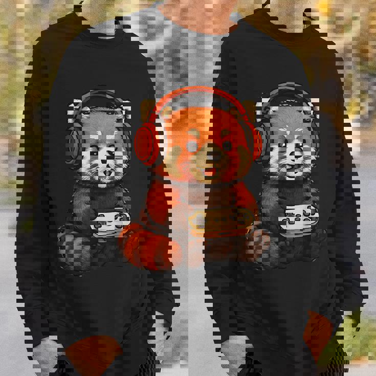 日本のレッサーパンダ ゲーマー アニメ レトロ ビデオゲーム ヴィンテージ スウェットシャツ 彼への贈り物