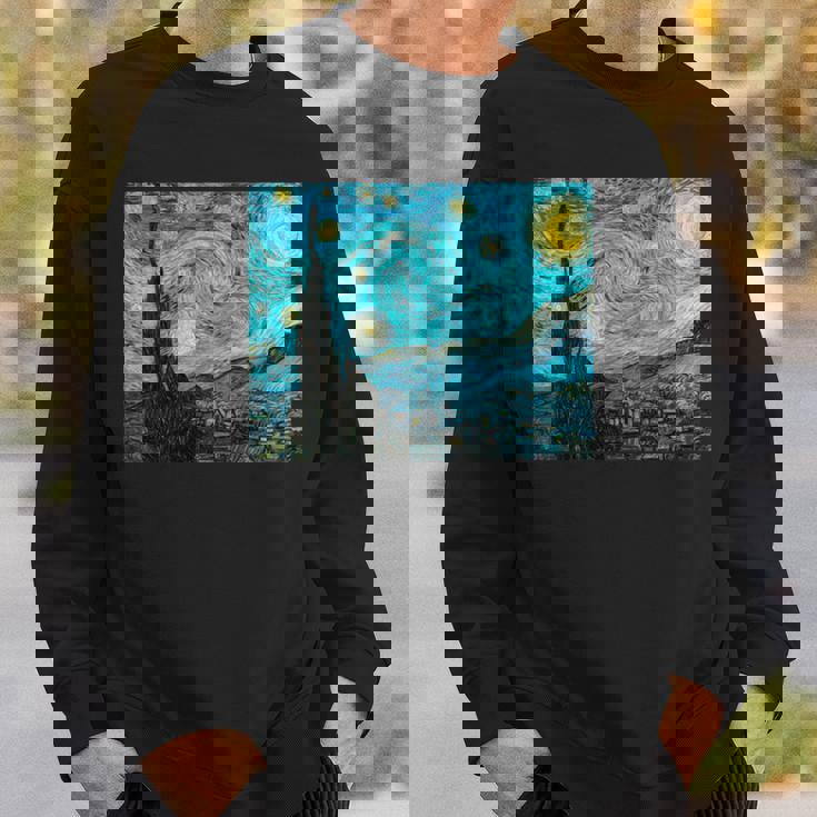 星月夜 ゴッホ 長袖tシャツ スウェットシャツ 彼への贈り物