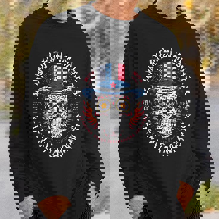 本物のメキシカンパーツを使用したアメリカ製スカル。 スウェットシャツ 彼への贈り物