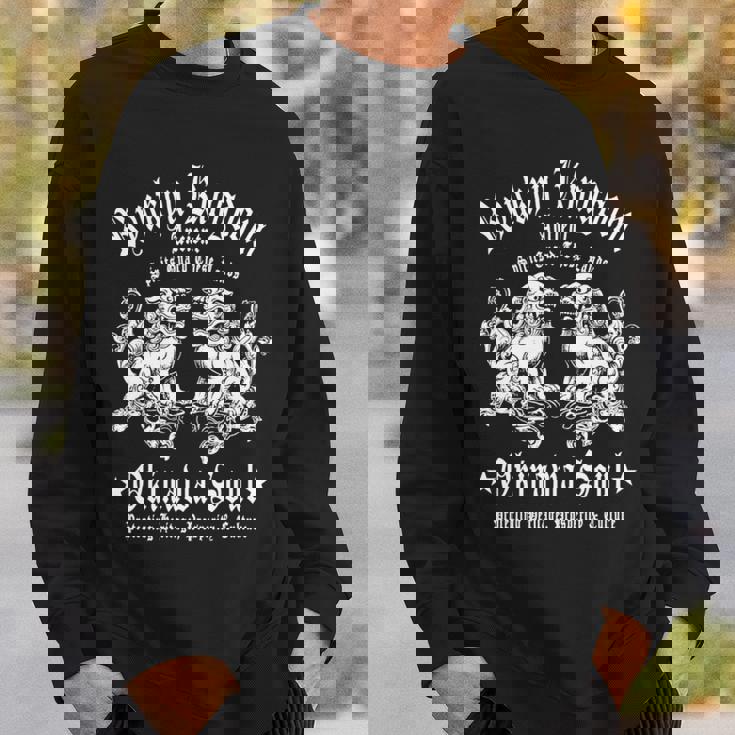 沖縄 日本 お土産 シーサーライオンズ 琉球諸島 和 長袖tシャツ スウェットシャツ 彼への贈り物