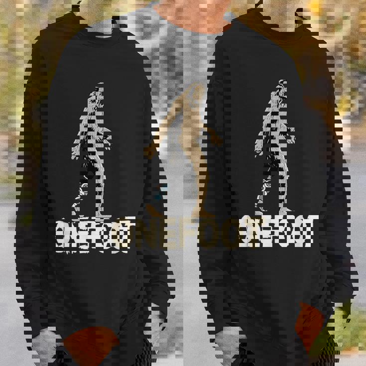 泥足切断者の冗談 脚切断者のための義足デザイン スウェットシャツ 彼への贈り物