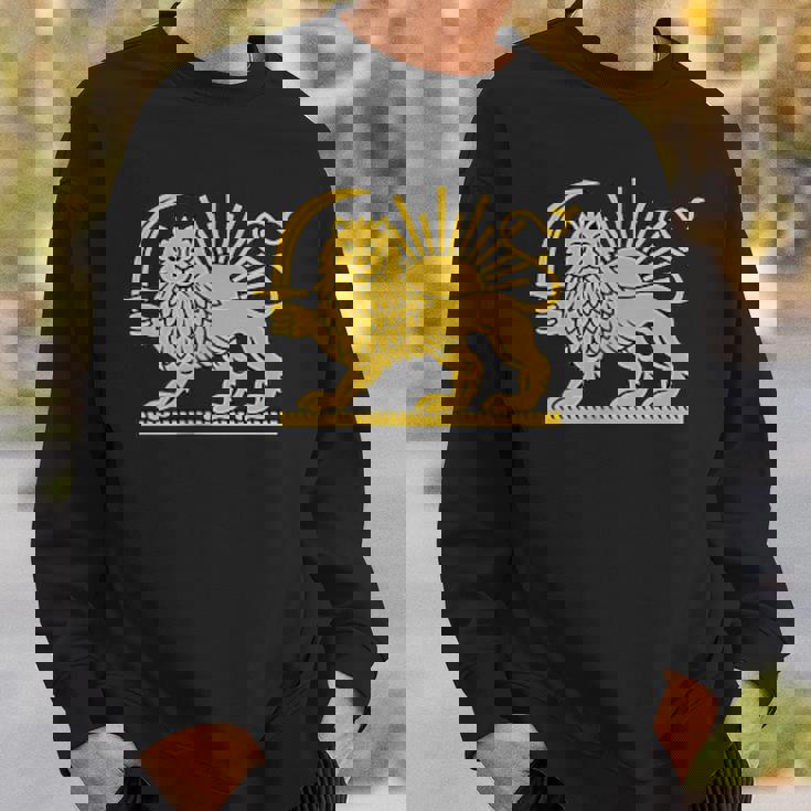 無料のイランライオンと太陽の旗 – ペルシャの遺産シンボルデザイン スウェットシャツ 彼への贈り物