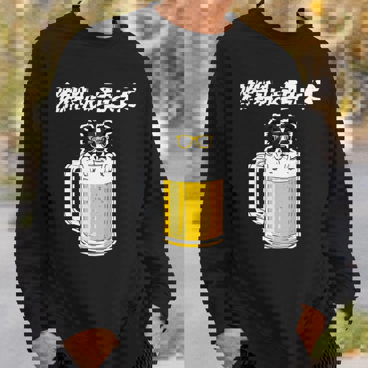 燃料は酒 ボーダーコリー グッズ 犬 おもしろ 面白い ネタ 飲み会 長袖tシャツ スウェットシャツ 彼への贈り物