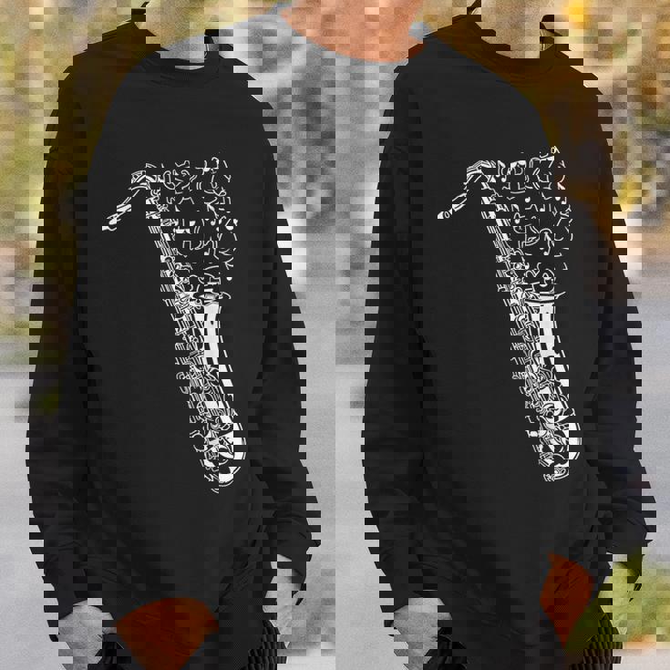 猫とサックス サクソフォン奏者 猫の飼い主 サックス スウェットシャツ 彼への贈り物