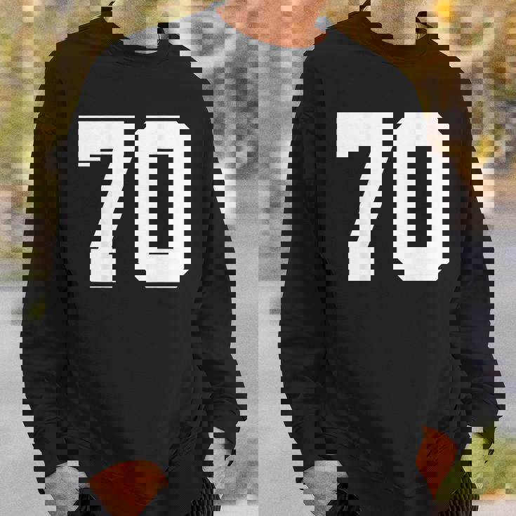 番号70 背面 スポーツチームジャージ番号 スウェットシャツ 彼への贈り物