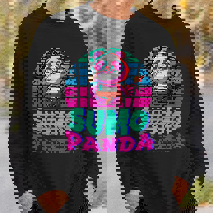 相撲パンダ力士ベーパーウェーブ和風美学 スウェットシャツ 彼への贈り物