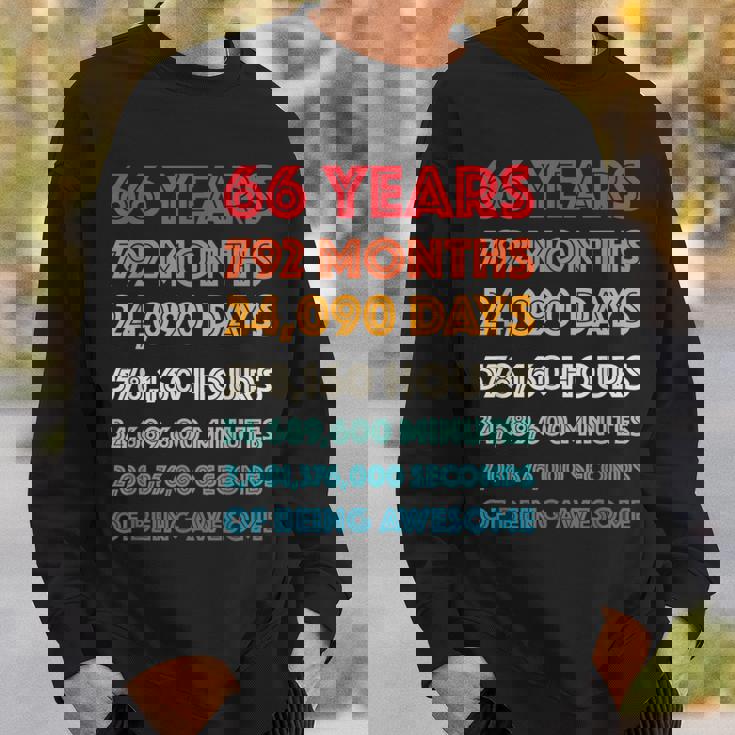 素晴らしい66歳の誕生日プレゼント 面白い レトロ 66歳の誕生日 スウェットシャツ 彼への贈り物