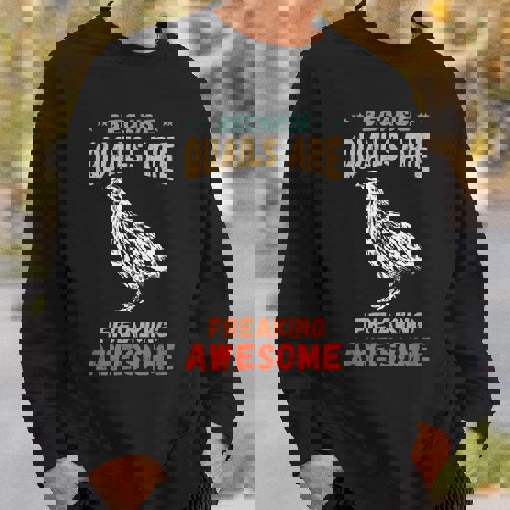 素晴らしいウズラ 鳥 ウズラ 飼育 ボホワイトウズラ好き スウェットシャツ 彼への贈り物