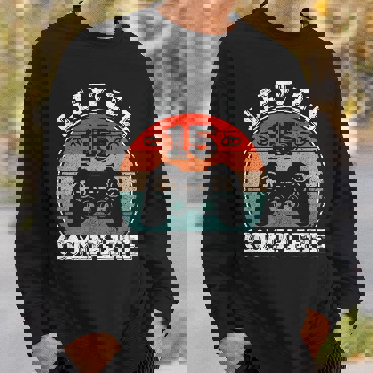 結婚15周年記念 15年目の結婚記念日 結婚15年目 Level 15 Complete スウェットシャツ 彼への贈り物