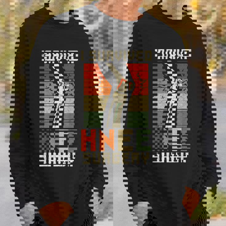 膝の手術の患者さん 面白い膝 スウェットシャツ 彼への贈り物