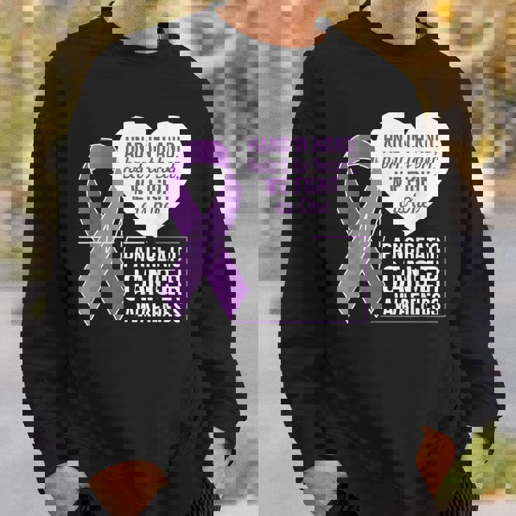 膵臓がん啓発 ハートトゥハート パープルリボン スウェットシャツ 彼への贈り物