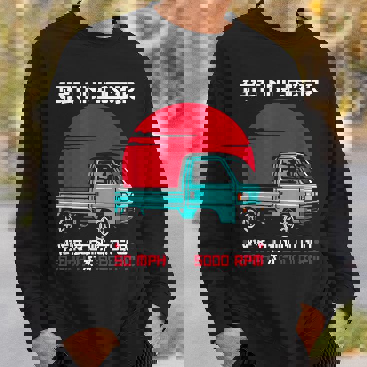 軽トラックジャパン ミニトラック Get In Loser 日本トラック スウェットシャツ 彼への贈り物