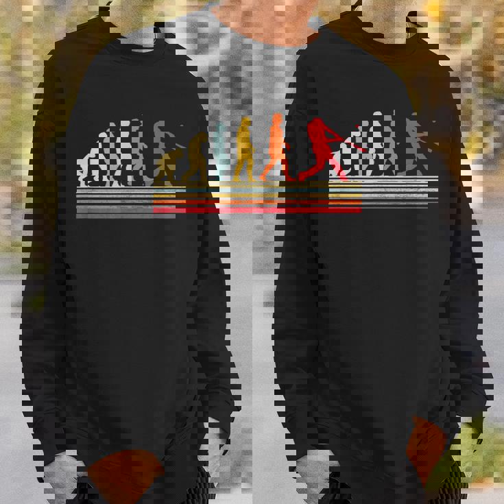 野球 人類の進化 面白いtシャツ おもしろ グッズ 服 ベースボール ネタ メンズ Evolution 野球部 男性 スウェットシャツ 彼への贈り物