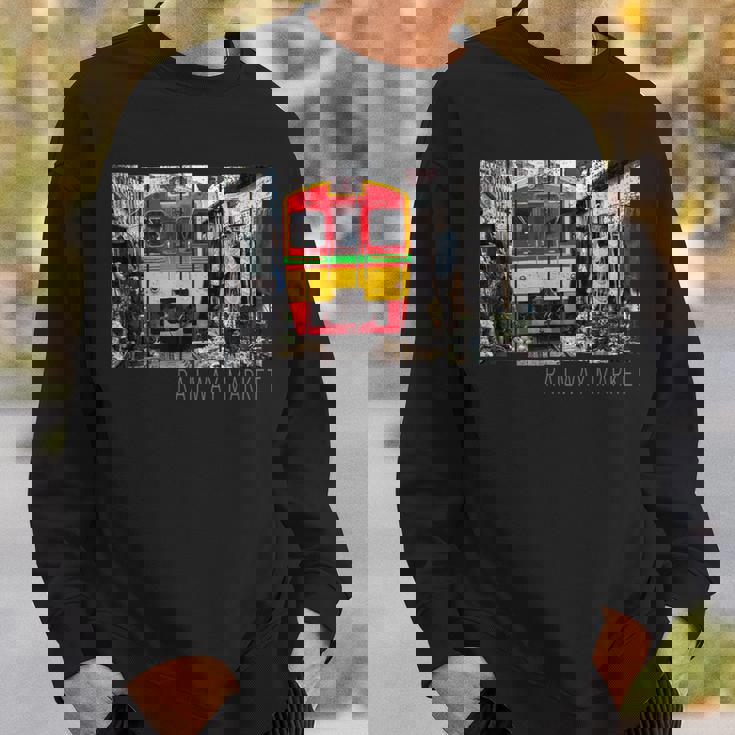 鉄道市場メークロン ヴィンテージ タイ レトロな列車 スウェットシャツ 彼への贈り物