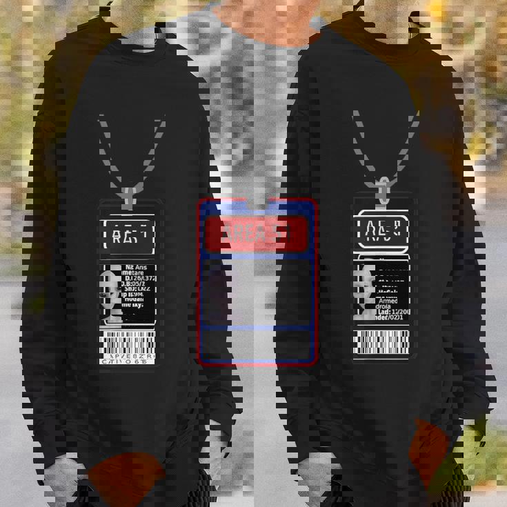 面白いfエリア 51 宇宙人 Idパス ハロウィンコスチューム スウェットシャツ 彼への贈り物