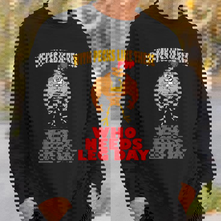 面白いジムフィットネスワークアウトtシャツ チキンレッグ スウェットシャツ 彼への贈り物