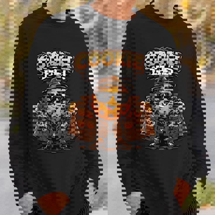 面白くて愛らしいクッキーディーラーかわいい漫画のパン屋 スウェットシャツ 彼への贈り物