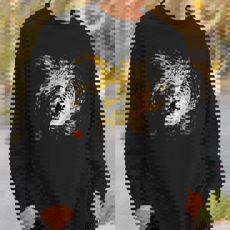 鯉 黒金 アクアリウム ニシキゴイ 観賞魚 イラスト スウェットシャツ 彼への贈り物