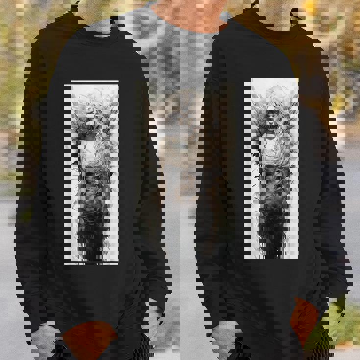 黒と白の天使 クラシックヴィンテージアート スウェットシャツ 彼への贈り物