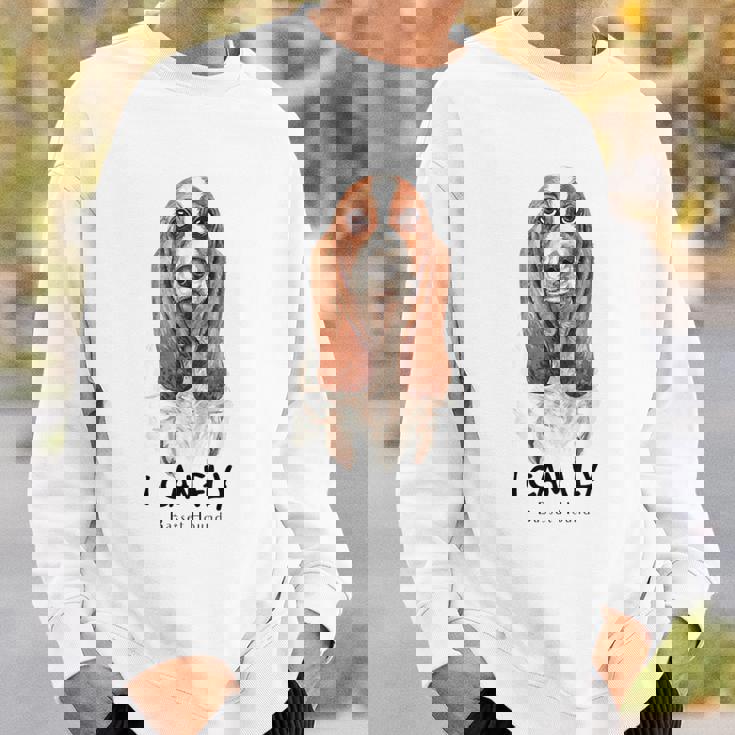 I Can Fly バセットハウンド スウェットシャツ 彼への贈り物