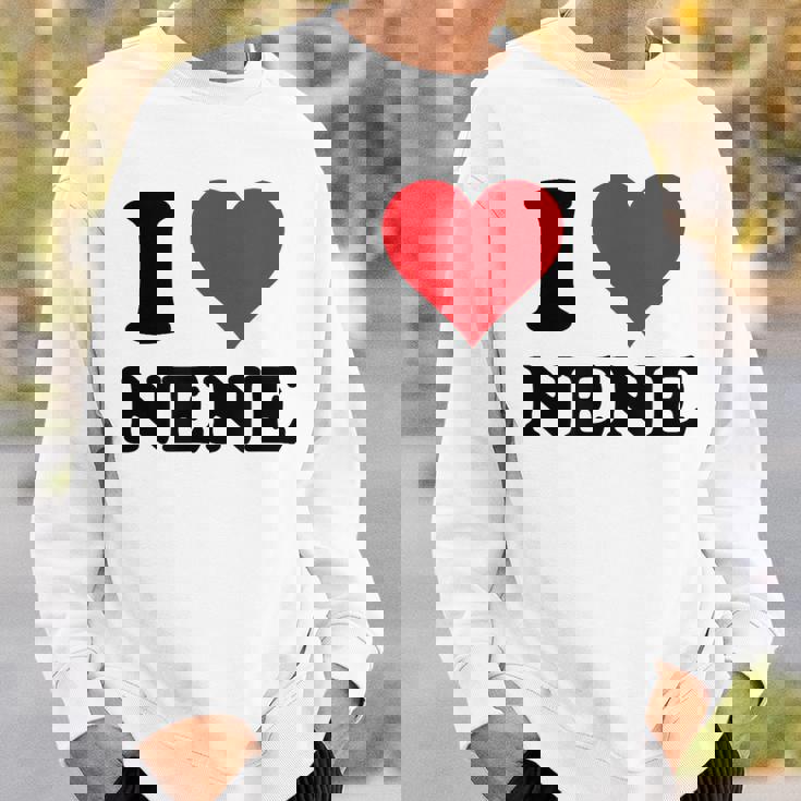 I Heart Nene 名 I Love パーソナライズ スウェットシャツ 彼への贈り物