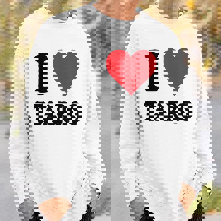 I Heart Taro 名 I Love パーソナライズ スウェットシャツ 彼への贈り物
