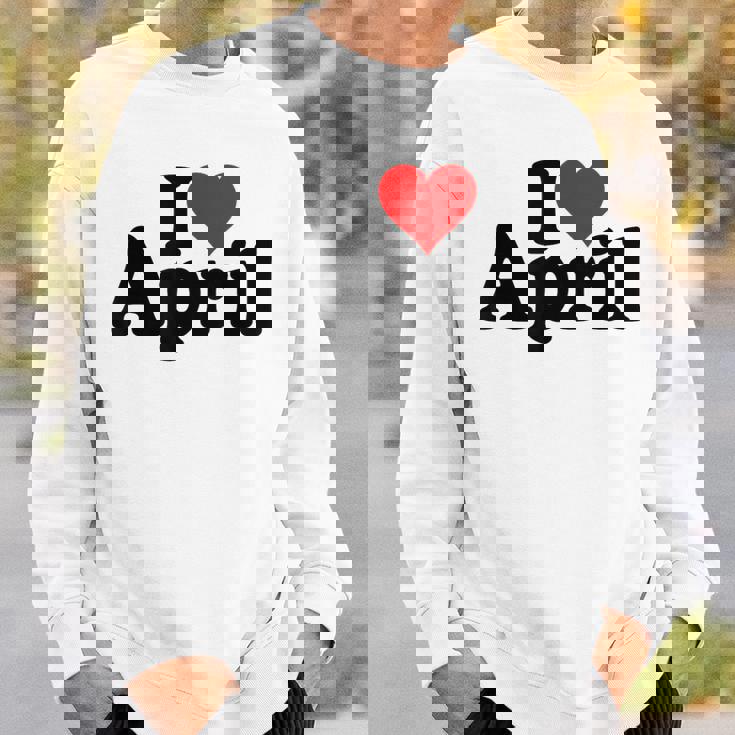 I Love Heart April Nameon A スウェットシャツ 彼への贈り物