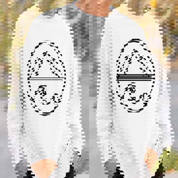 Mountains Waves Nature Outdoor Surf Hiking Hiker Surfer Sweatshirt Unisex Gifts for Him