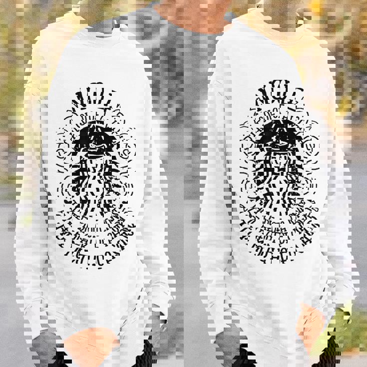 Nicole 名義 魔女 おもしろいことわざ ハロウィン スウェットシャツ 彼への贈り物