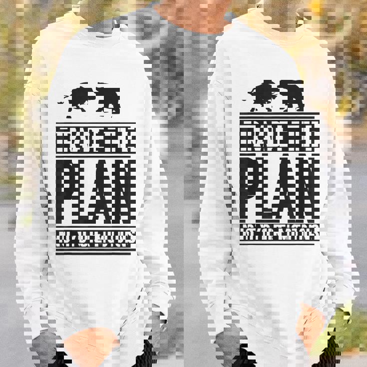 Trade The Plan Not Your Emotions デイトレーダー Trading 株式 証券取引所 スウェットシャツ 彼への贈り物