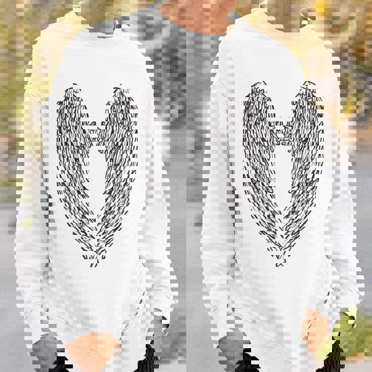 かわいい天使の羽 スウェットシャツ 彼への贈り物