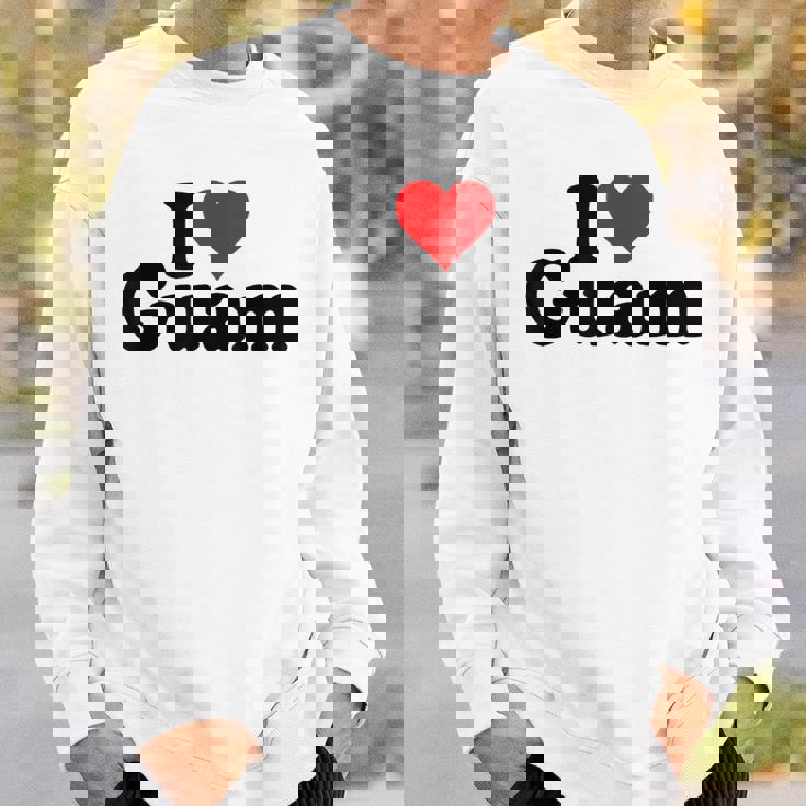 アイラブハートグアムグアマニアンプライド スウェットシャツ 彼への贈り物