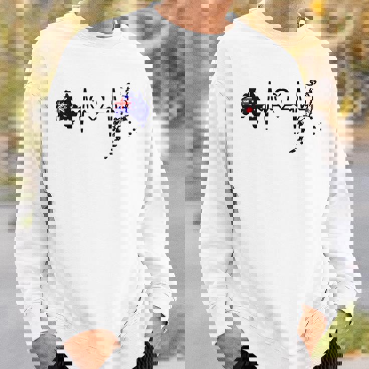 オーストラリア 日本 ハートビート オーストラリア 日本国旗 スウェットシャツ 彼への贈り物