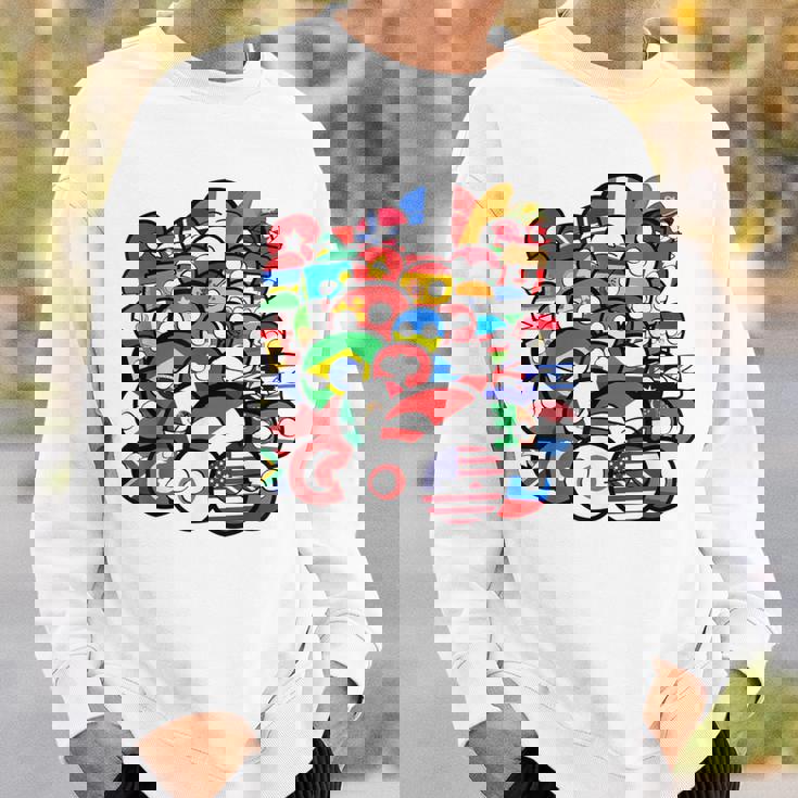 カントリーボールまたはポーランドボールの各国のグループ写真 スウェットシャツ 彼への贈り物