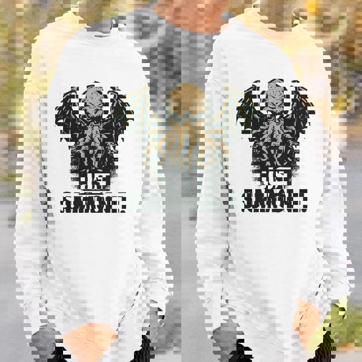 クトゥルフ、ただ召喚するだけ、面白い宇宙ホラークトゥルフカルト。 長袖tシャツ スウェットシャツ 彼への贈り物