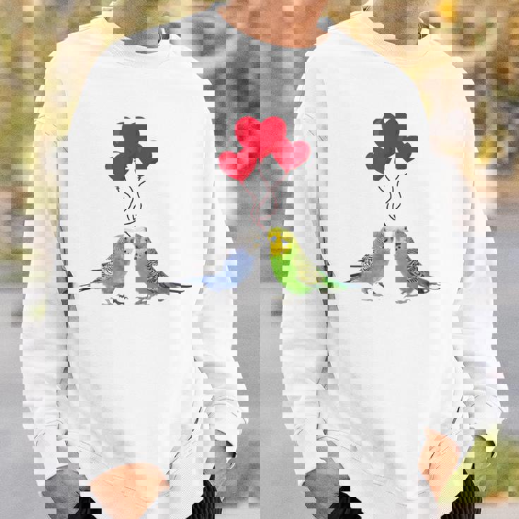 セキセイインコ、面白い鳥、楽しい、セキセイインコ スウェットシャツ 彼への贈り物