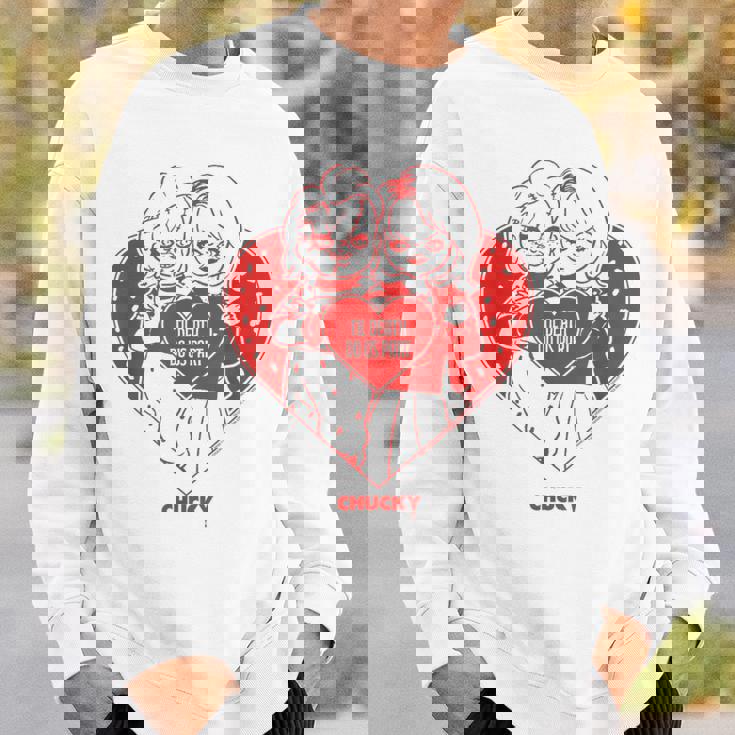 チャッキー＆ティファニーティル・デス・ドゥ・アス・パート・バレンタイン スウェットシャツ 彼への贈り物