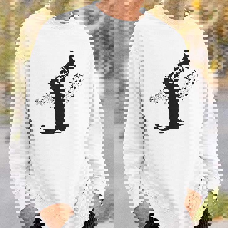 トランペット奏者猫 スウェットシャツ 彼への贈り物