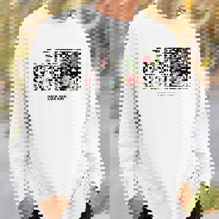 ハワイ ヴィンテージスタイル ノースショア ハレイワ ヤシの木 長袖tシャツ スウェットシャツ 彼への贈り物