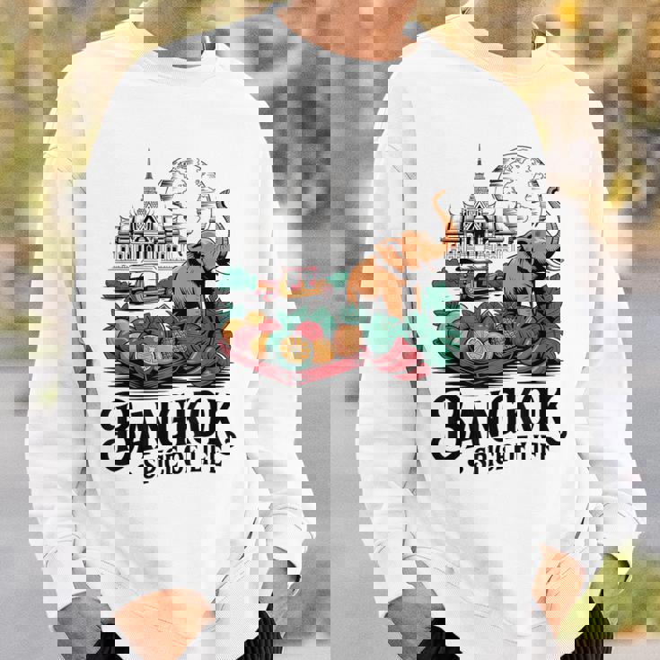 バンコク タイ 象 寺 果物 お土産 スウェットシャツ 彼への贈り物