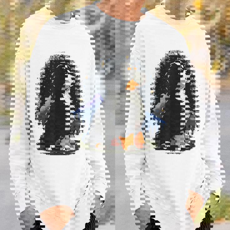 バーニーズマウンテンドッグ かわいいバーニーズマウンテンドッグ スウェットシャツ 彼への贈り物