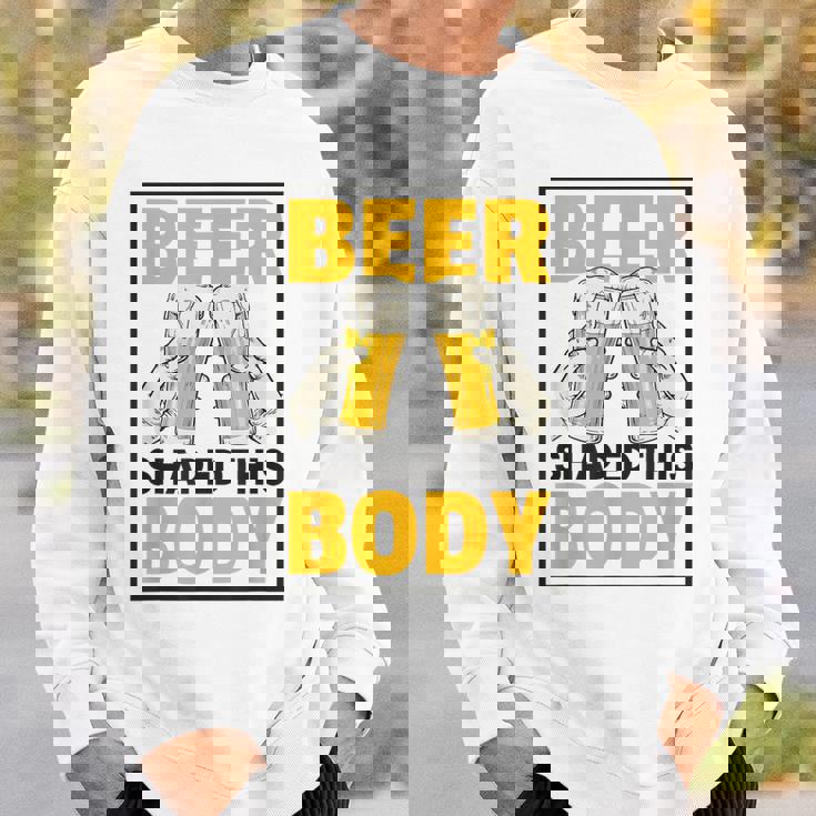 ビールがこの体を作る 面白いビール腹 スウェットシャツ 彼への贈り物