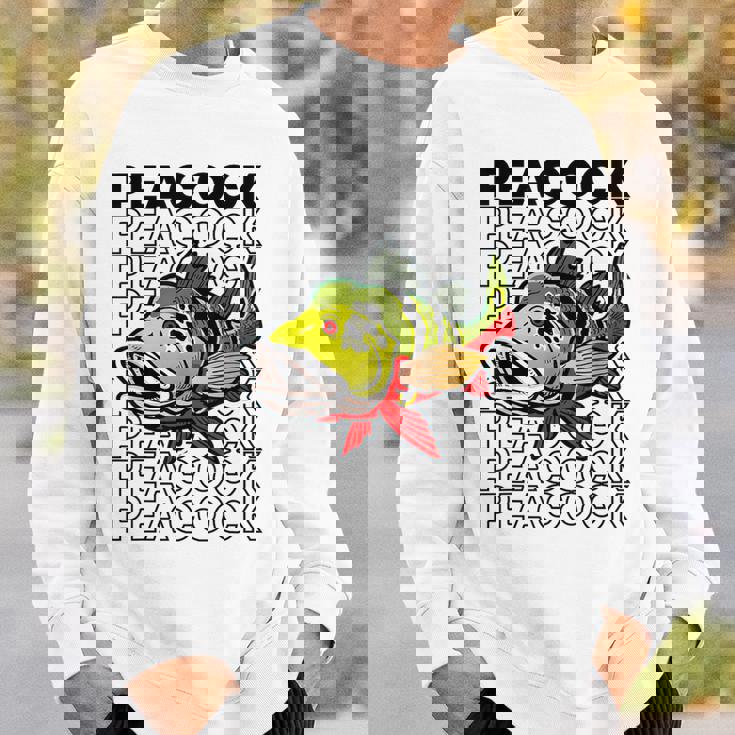 ピーコックバス 80 年代スタイルのモンスターフィッシュキーパー スウェットシャツ 彼への贈り物