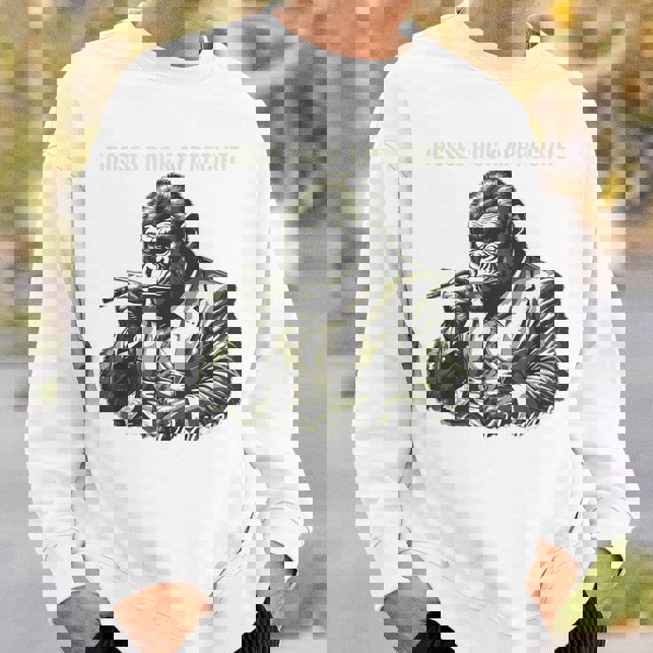 ボスゴリラ ビジネスユーモア アルファなリーダー スウェットシャツ 彼への贈り物