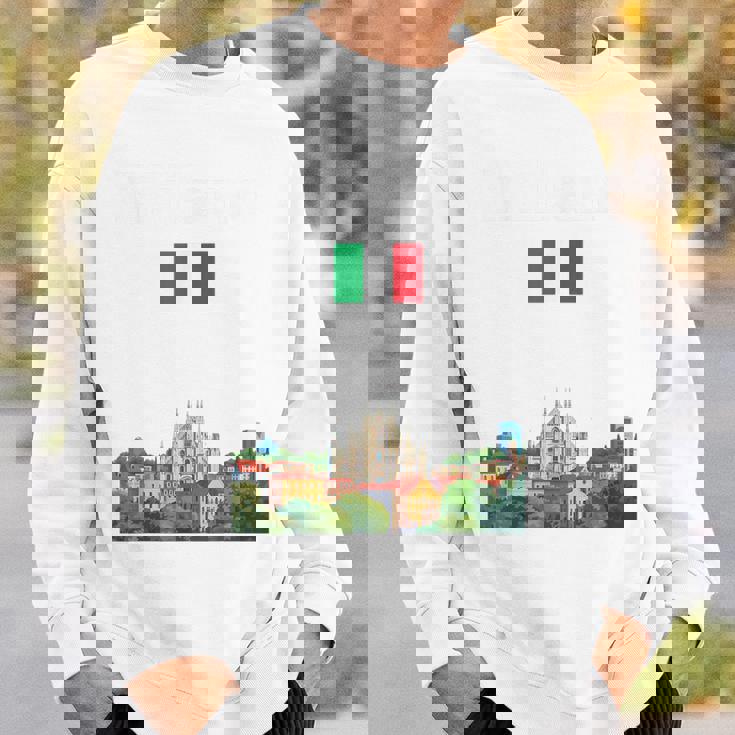 ミラノ お土産 イタリア 旅行 ミラノ バケーション イタリア国旗 スウェットシャツ 彼への贈り物