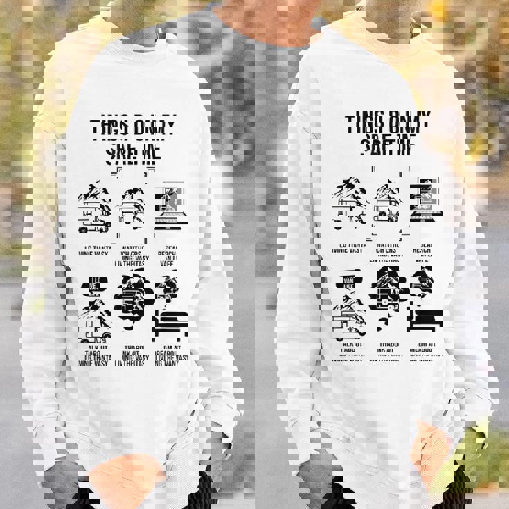 暇なときにやること、キャンピングカー、キャンピングカー スウェットシャツ 彼への贈り物