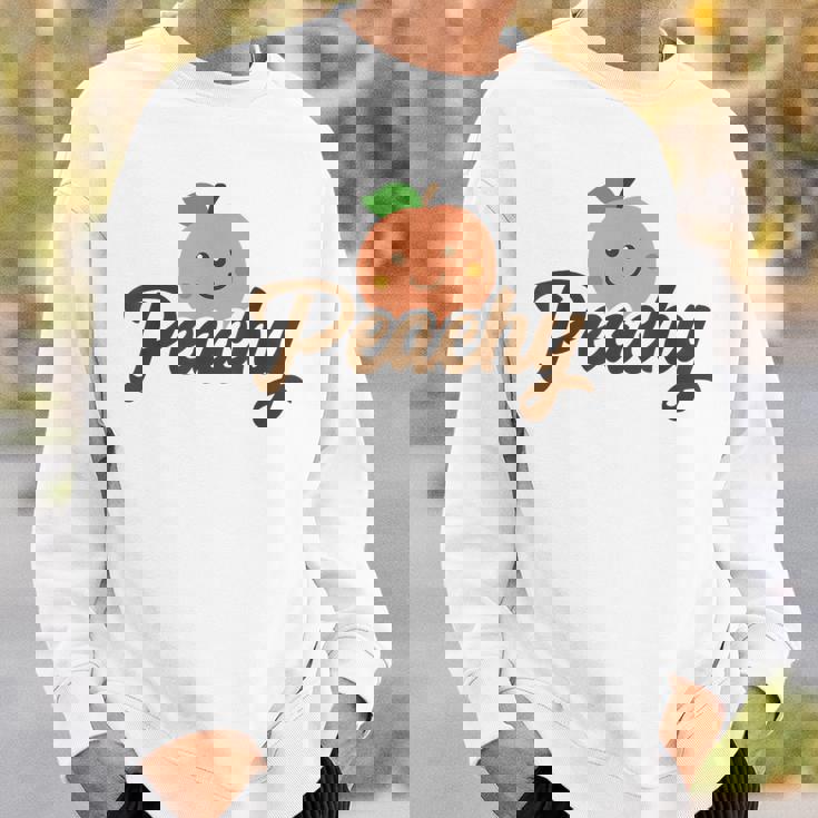 桃 かわいい 可愛い 服 桃 イラスト スウェットシャツ 彼への贈り物