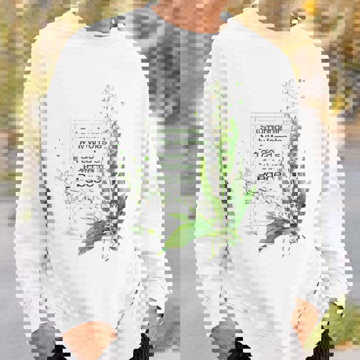 水彩 スズラン キリスト教の祈り スウェットシャツ 彼への贈り物